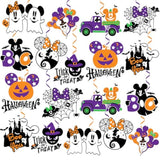 Halloween Party Decorations Mouse Hanging Swirls,36Pcs Happy Halloween Party Ceiling Hanging Decor Trick Or Treat Pumpkin Cobwebs Ghost Style Ceiling Decorations Indoor