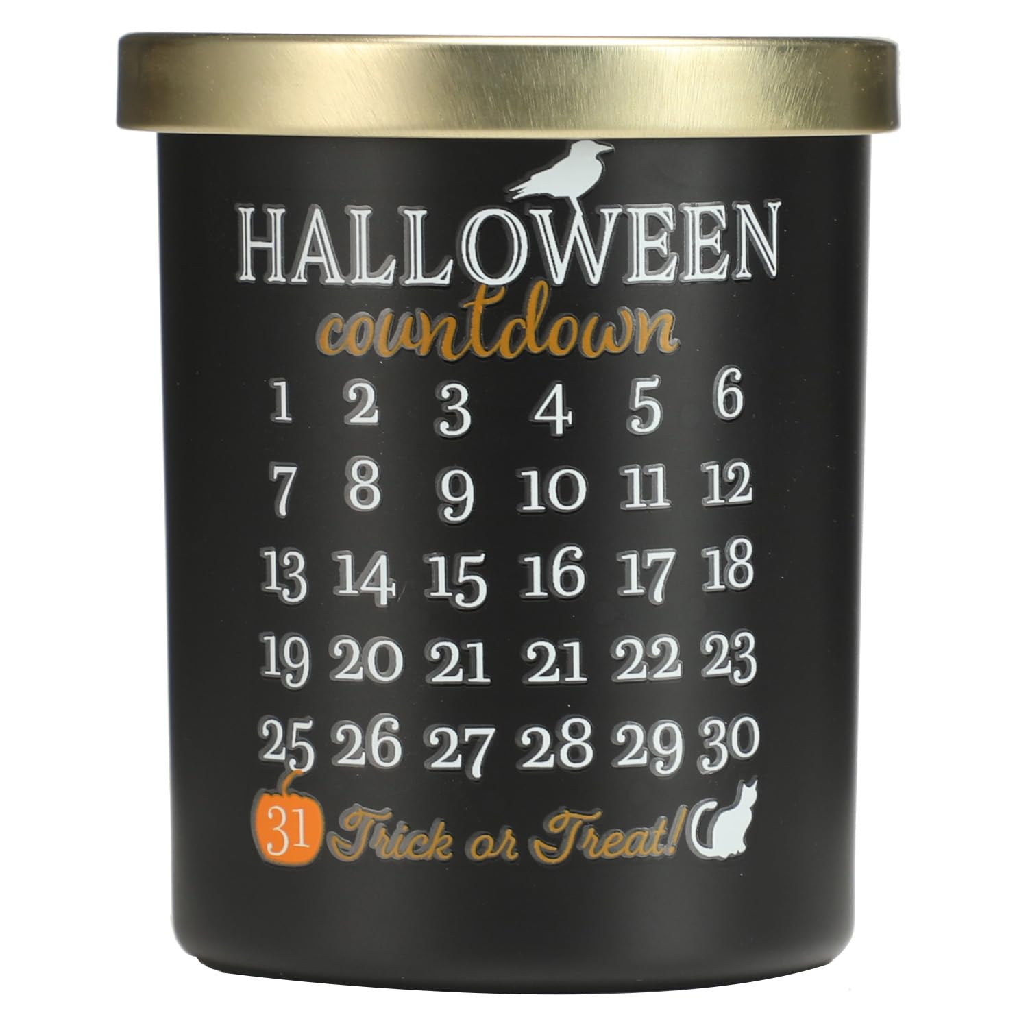 Halloween Countdown Candle – Pumpkin Scented Candle,Nature Soy Candles For Fall, Black Candles With 1-31 Calendar Design, Spooky Halloween Home Decor & Gift For Women And Friends,8.5Oz