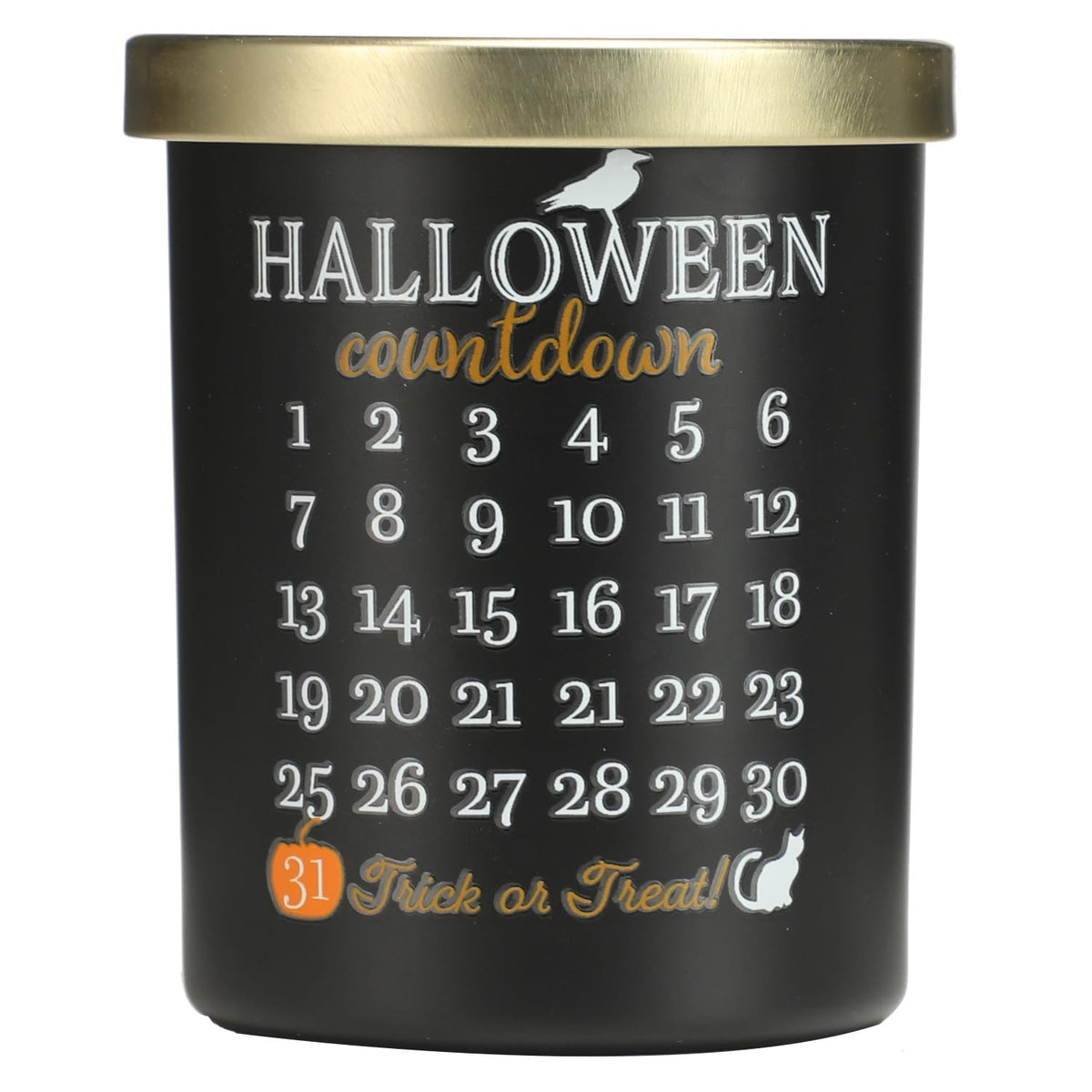 Halloween Countdown Candle – Pumpkin Scented Candle,Nature Soy Candles For Fall, Black Candles With 1-31 Calendar Design, Spooky Halloween Home Decor & Gift For Women And Friends,8.5Oz