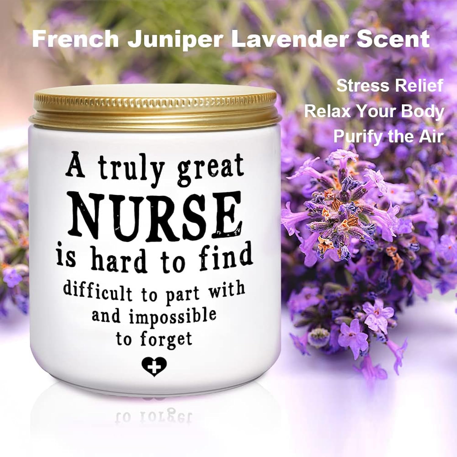 Nurse Gifts For Women Nurse Practitioner Gifts 7 Oz Lavender Scented Candles School Student Nurse Graduation Gift Funny Retirement Bulk Presents Eco-Friendly Long Lasting Natural Soy Max Candle