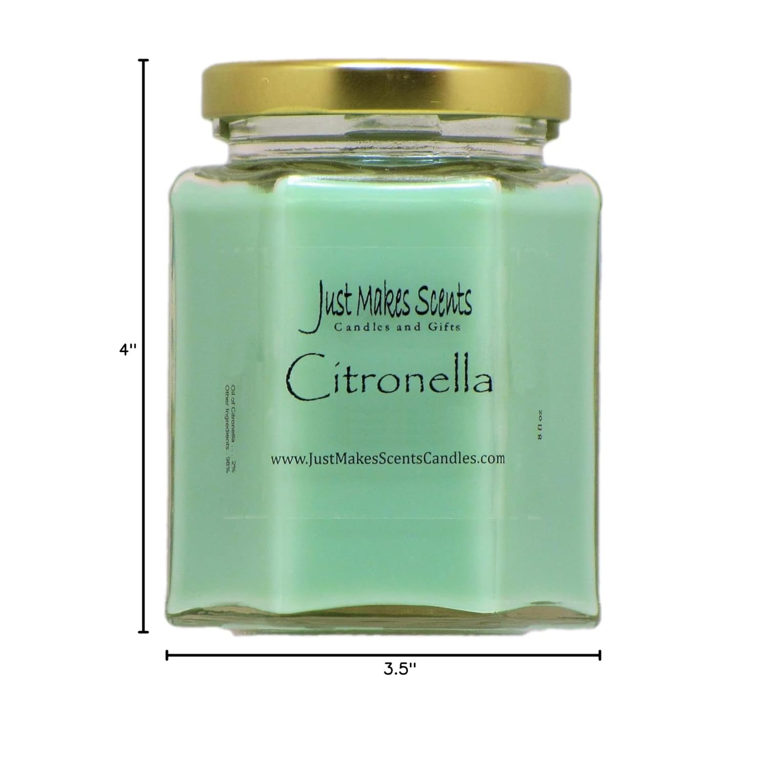 Citronella Scented Blended Soy Candle For Indoor Use By (Citronella)