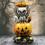 2Pcs 44" 3D Witch & Skull Halloween Foil Balloons - Helium Mylar Party Decoration