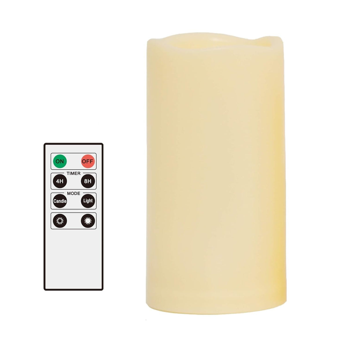 Outdoor Waterproof Flameless Led Pillar Candle With Remote Timer Battery Operated Plastic Flickering Decorative Fake Candle Light For Festival Celebration Wedding Party Decoration Gift Choice 3”X 6”