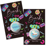 50 Pack Back To The 90S Theme Scratch Off Game, Retro Earphone Roller Skate Scratch Card For Baby Shower Birthday Party Lottery Group Games Enterprises Activity, Baby Shower Activity And Idea
