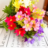 10 Bundles Artificial Daisy Uv Resistant Artificial Flower Faux Wildflowers Greenery Shrubs Plants Plastic Bushes Indoor Farmhouse Outdoor Garden Planter Decoration (10)