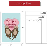Cute Holding Hands Otters Valentines Day Gift For Him Her, To My Significant Otter Pun Card For Husband Wife