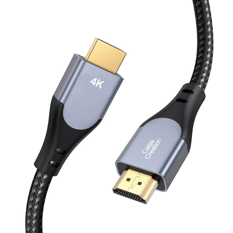 CableCreation HDMI Cable 4K@60Hz, 6ft Grey HDMI 4K Male to Male Cable, High-Sp