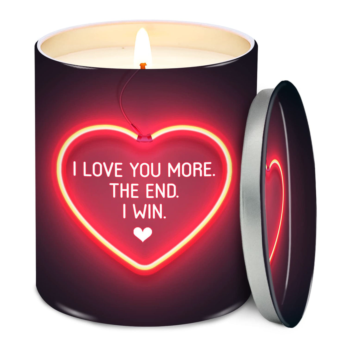 Valentines Day Gifts For Her Girlfriend - I Love You More Vanilla Lavender Romantic Candles 10 Oz - Anniversary Valentines Birthday Gifts For Wife Men Women Girlfriend Boyfriend Him Husband