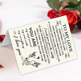 Romantic Valentines Day Card For Him Her - To My Love Valentines Day Gifts