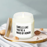 Maid Of Honor Gifts Scented Candle Lavender - Cool Bridesmaid Gifts For Matron Of Honor Gift Maid Of Honor Proposal Gift Soy Candle 4Oz