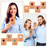 Valentine'S Day Gift, 24 Sets Pocket Hug?Heart-Shaped Natural Crystal Stone Card, Party Gift Exchange