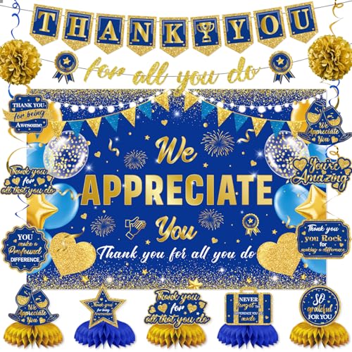 We Appreciate You Banner Decorations,Employee Appreciation Decorations
