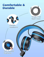 Kids Wired Headphones, 85/94dB Safe Volume, Foldable, Durable, HS14