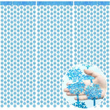 Snowflake Decorations 3 Pcs Snowflake Foil Fringe Curtains, Blue