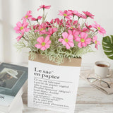 10 Pcs Cosmos Artificial Flowers 16.9 In Cosmos Faux Silk Flowers Fake Wildflowers Artificial Daisies For Home Decor Floral Arrangements Wedding Table Centerpieces (Deep Pink)