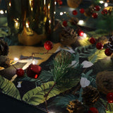 Xiwu Pine Cones Jingle Bell String Lights 10Ft 40Leds Christmas Garland With Lights Battery Operated For Windows Tree Ga