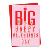 Funny Valentine'S Day Greeting Card With 5 X 7 Inch Envelope For Men And Women (1 Card) Sign Language - Love C8347Vdg