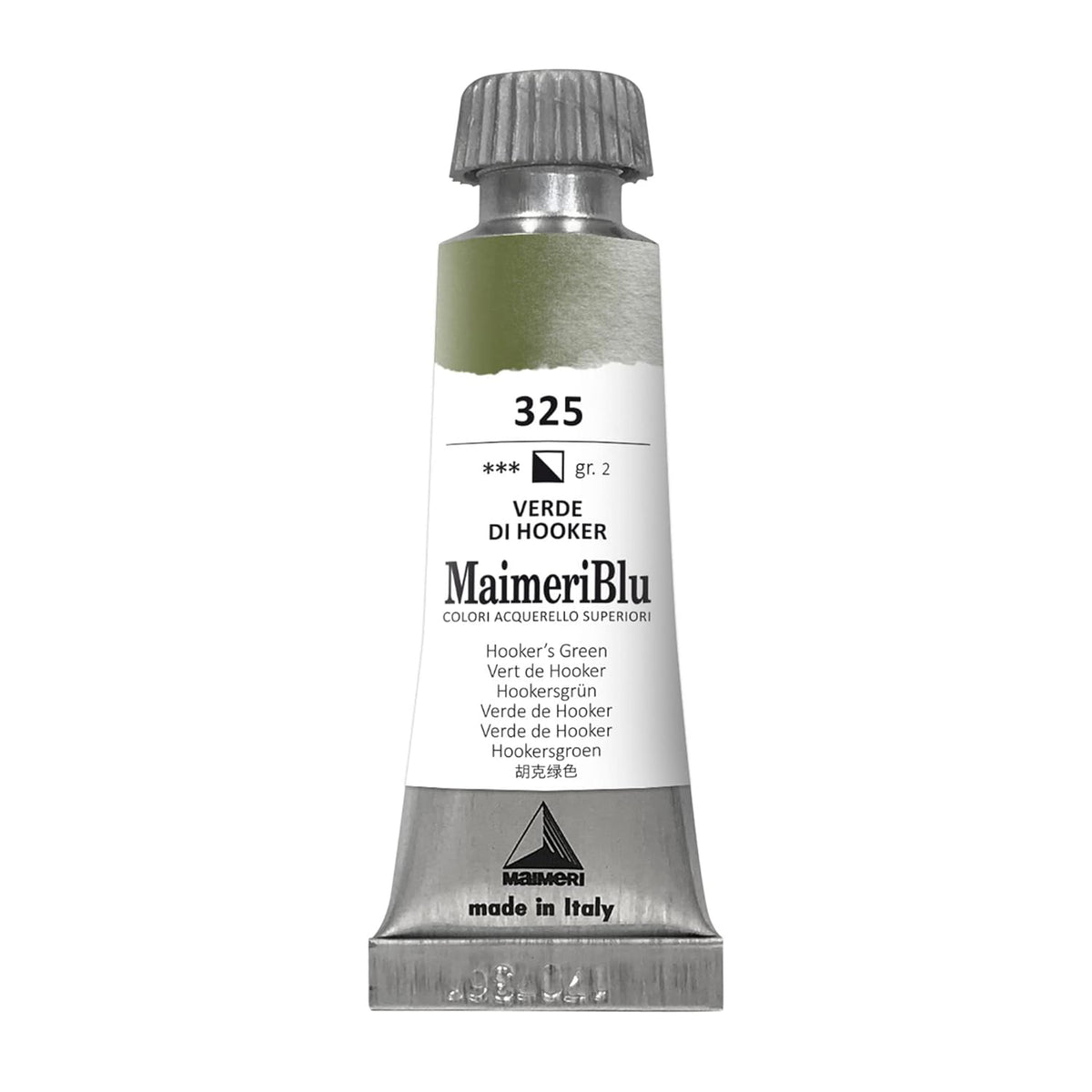 MaimeriBlu 12ml Single-Pigment Watercolor Paint - Hooker’s Green PG17 Professional Watercolor Paint - Lightfast and Transparent Watercolor Paint Tube for Artists