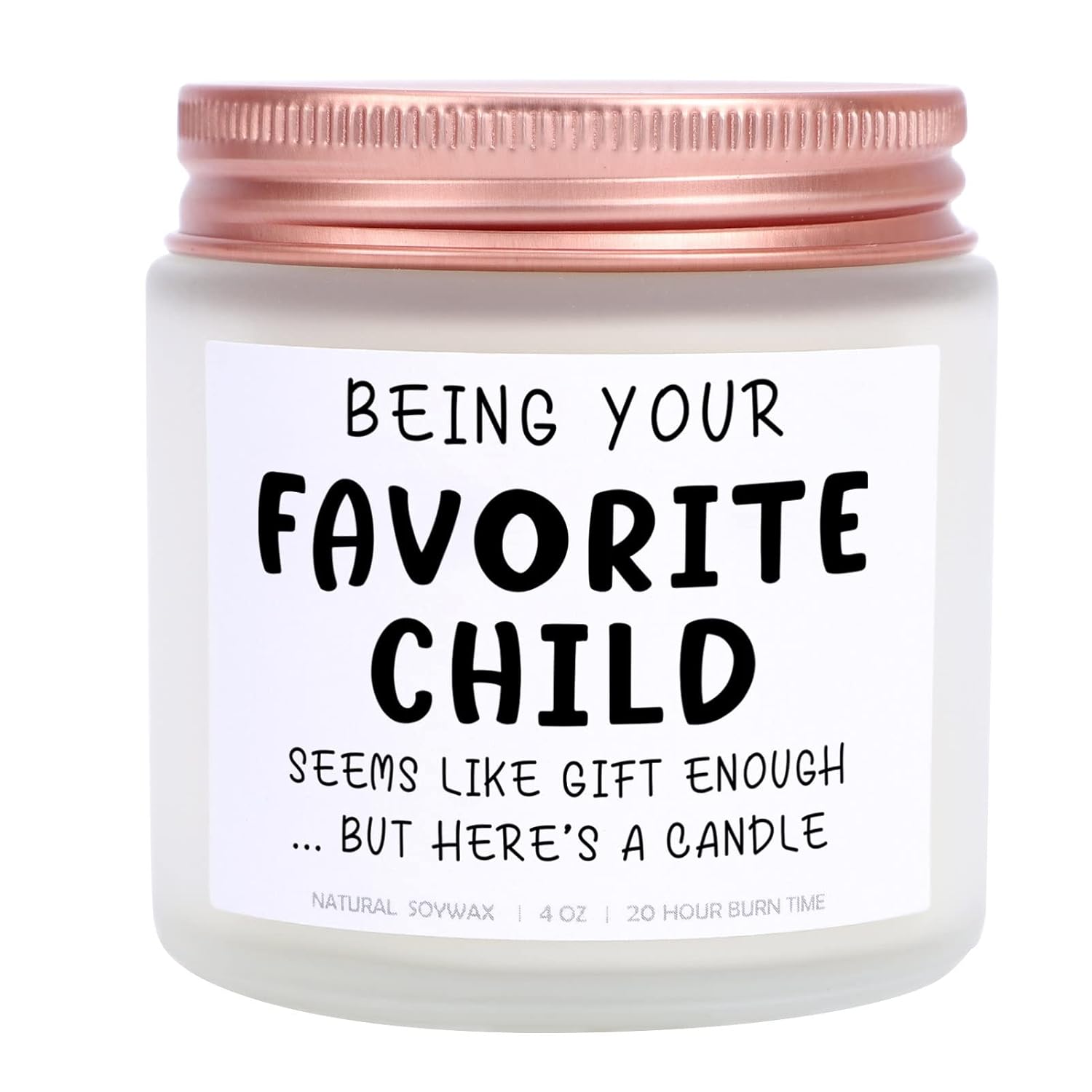 Favorite Child Soy Candle - Funny Gift For Parents From Kids, Mother’S Day Father’S Day Birthday Gift From Daughter, Son Present Idea From Children For Parents Birthday Anniversary