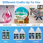 Epoxy Resin 1 Gal, Epoxy Resin Kit For Beginner & Crafter, Crystal Clear Epoxy Resin For Casting, Coating, Jewelry Making & Diy, Hard Type No Bubble Non-Yellowing Deep Pour Resin(0.5 Gal×2)