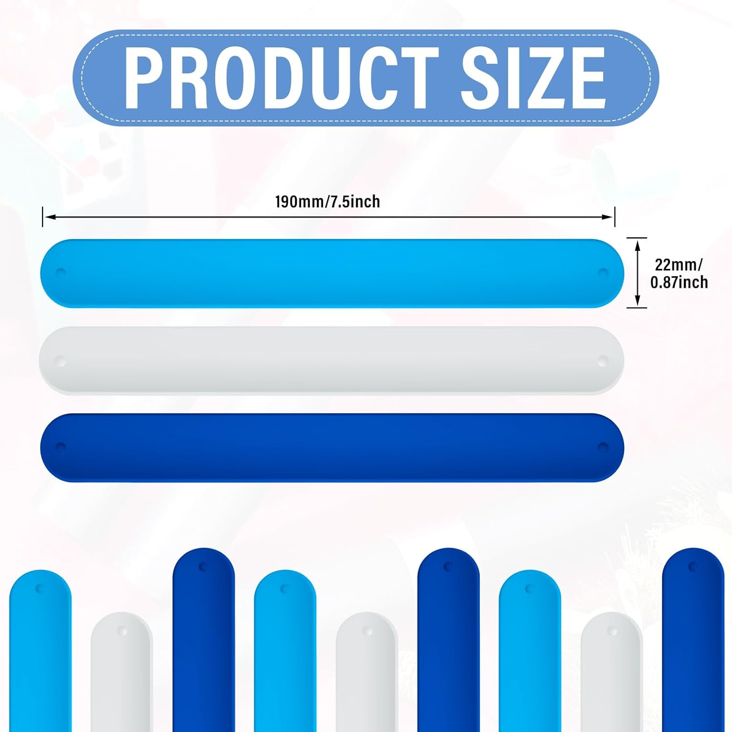 12 Pcs Wrapping Paper Roll Holder Clips Silicone Flip Wraps For Wrapping Paper Silicone Covered Metal Strips Bands For Christmas Holiday Storage Organization (Sky Blue, Dark Blue, White)