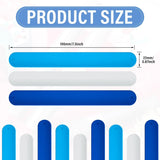 12 Pcs Wrapping Paper Roll Holder Clips Silicone Flip Wraps For Wrapping Paper Silicone Covered Metal Strips Bands For Christmas Holiday Storage Organization (Sky Blue, Dark Blue, White)