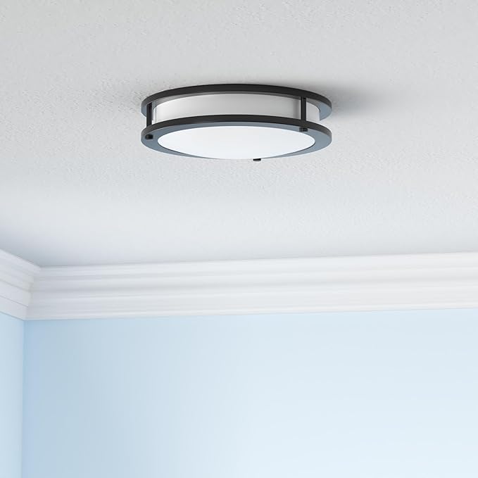 2 Pack 13 Inch Oil Rubbed Bronze LED Ceiling Lights 5CCT Dimmable Flush Mount Fixtures