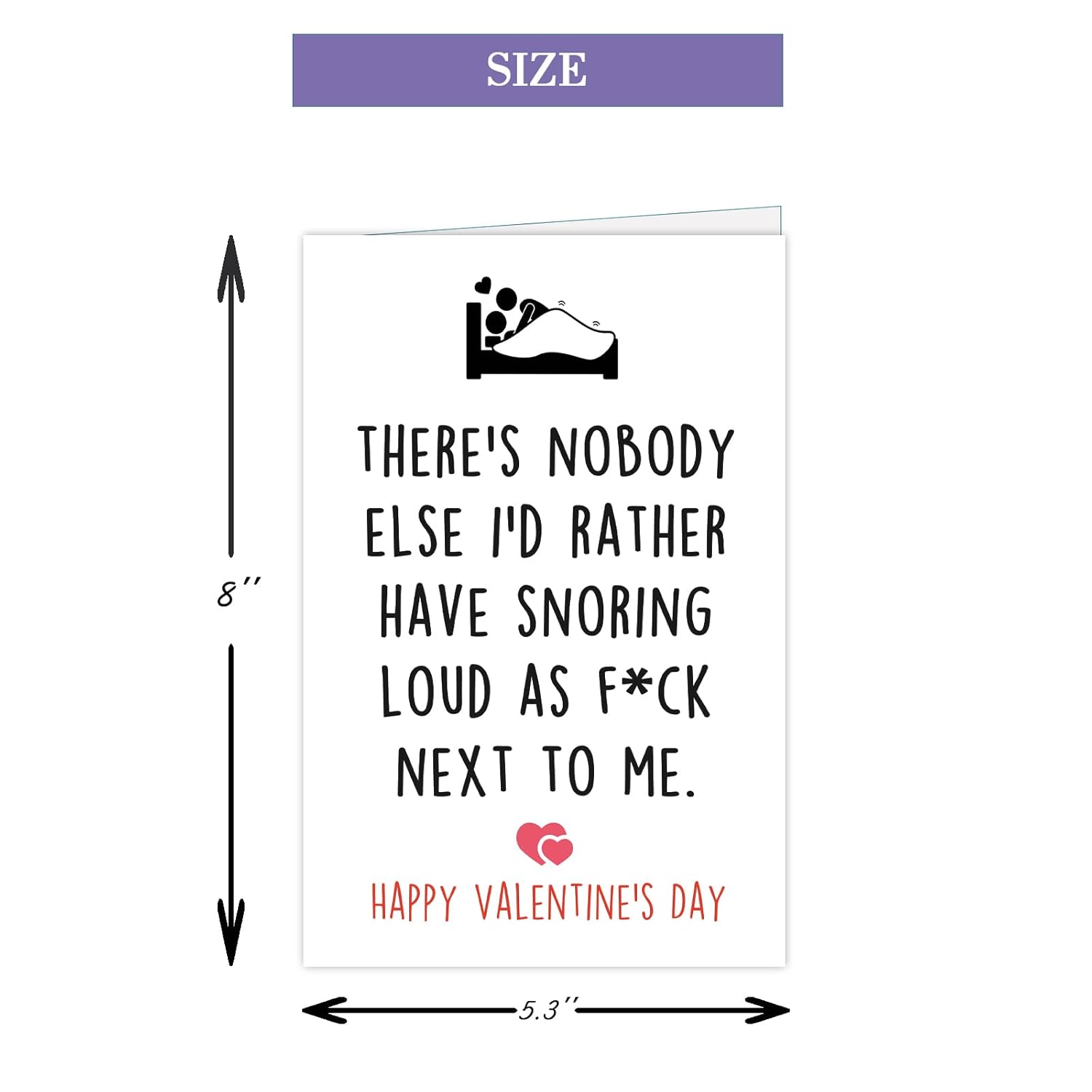 Naughty Valentines Day Gift For Husband, Funny Valentines Day Cards For Boyfriend, Romantic Vday Gifts For Fiance Hubby, Humorous Snoring Anniversary Card