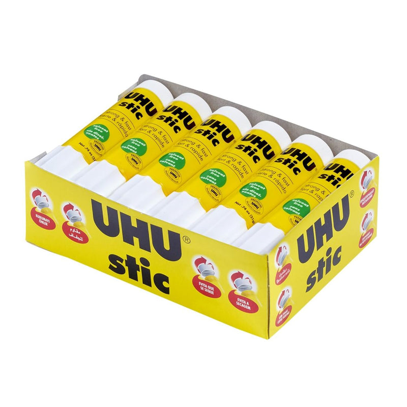 Uhu Glue Stick, 0.74Oz White, Washable Glue Stick Sticks Immediately, Perfect