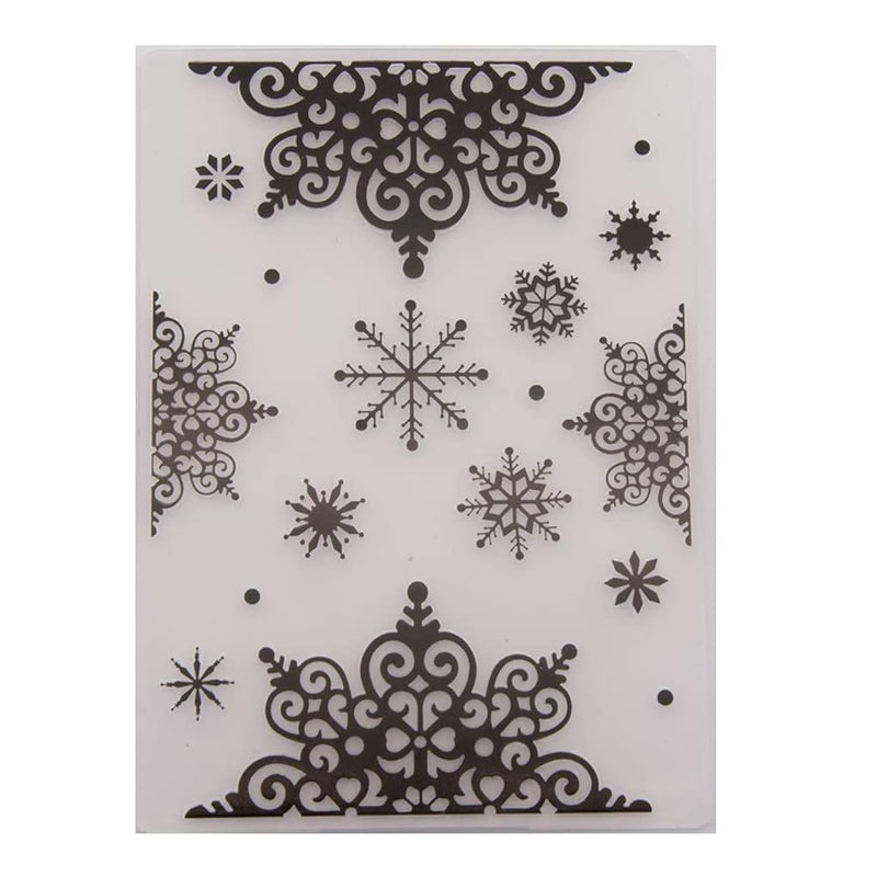 Merry Christmas Snowflake Plastic Embossing Folders For Card Making Scrapbooki