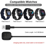 Charger For Fitbit Sense/Sense 2/Versa 3/Versa 4, Replacement Usb Charging Cable Cord For Fitbit Smart Watch [3.3Ft/100Cm] (1)