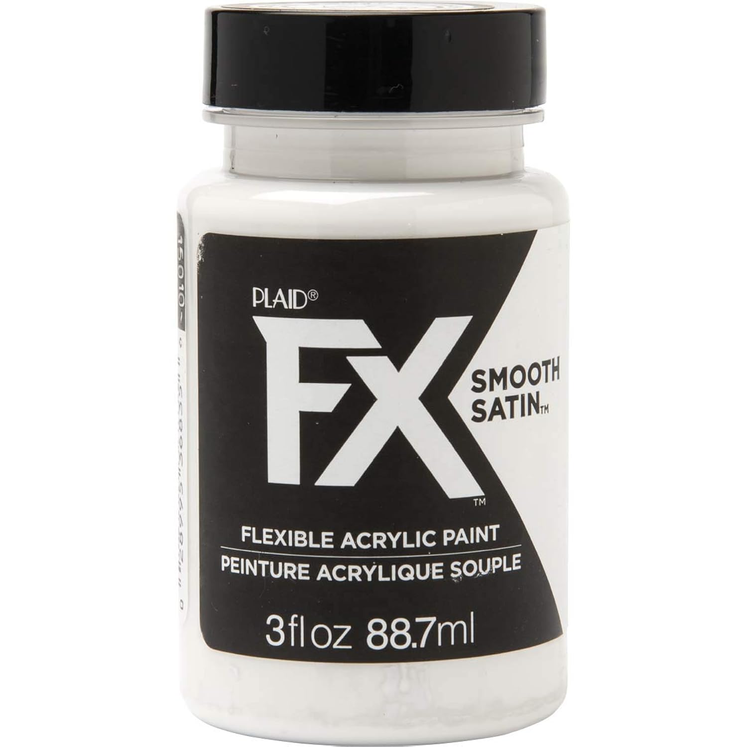 PlaidFX Smooth Satin Flexible Acrylic Paint Ideal for Pliable Surfaces and Cosplay Costumes, Non-Cracking or Peeling, No-Tack, Durable, 3 oz, Blizzard