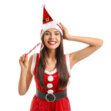 Christmas Hat Headband Red Santa Hat Hair Band Winter Hair Hoop Womens Girls Christmas Party Hair Accessories Photo Props