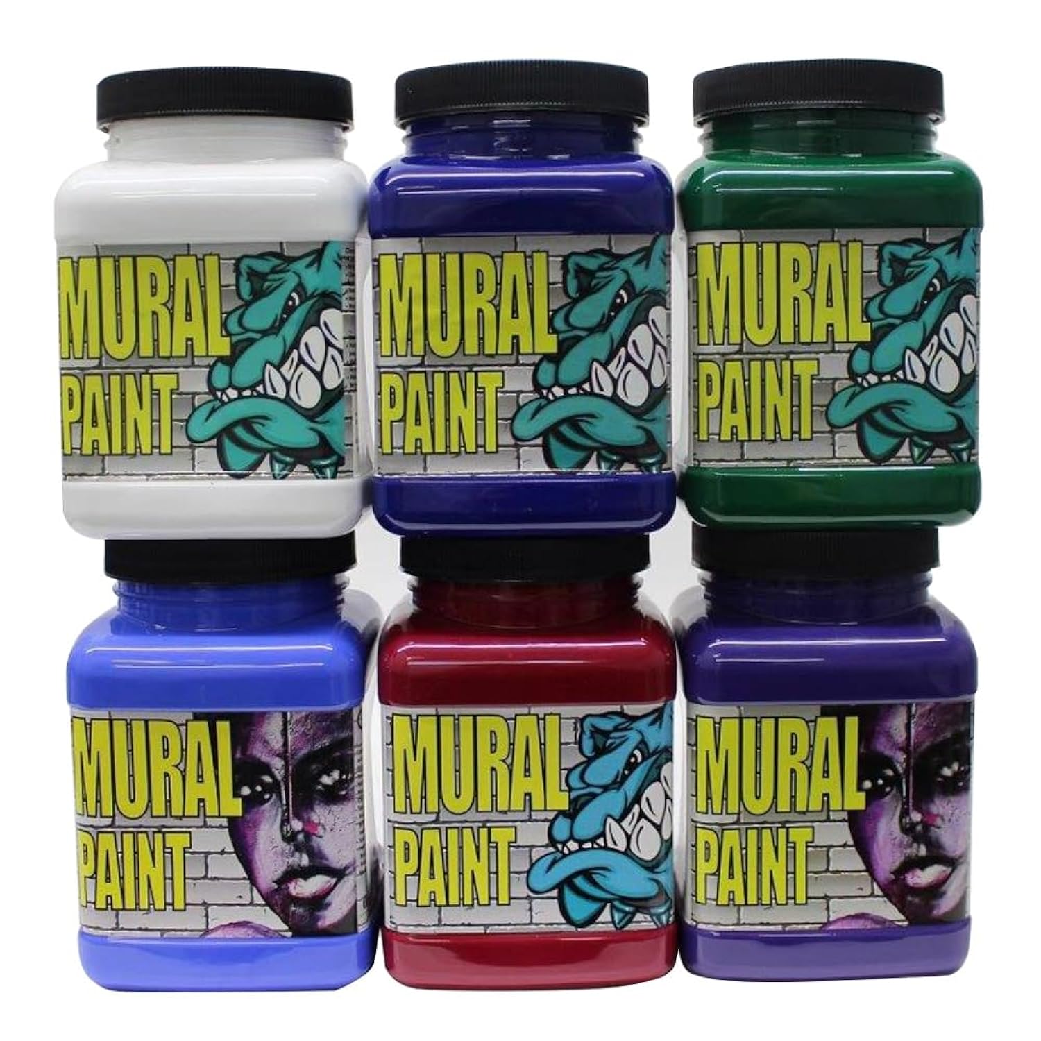 Chroma Mural Paint 16 oz Set Of 6 Lush (2572)