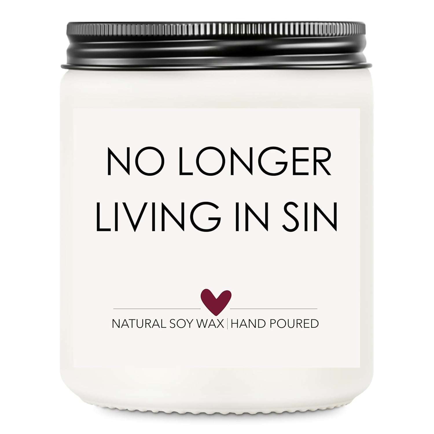 Wedding Gifts For Newlyweds, Gift For Bride And Groom, Funny Engagement Gifts For Him And Her, Lavender Scented Candles, No Longer Living In Sin