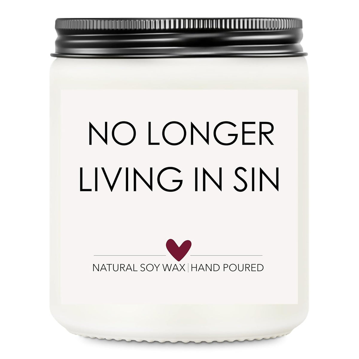 Wedding Gifts For Newlyweds, Gift For Bride And Groom, Funny Engagement Gifts For Him And Her, Lavender Scented Candles, No Longer Living In Sin