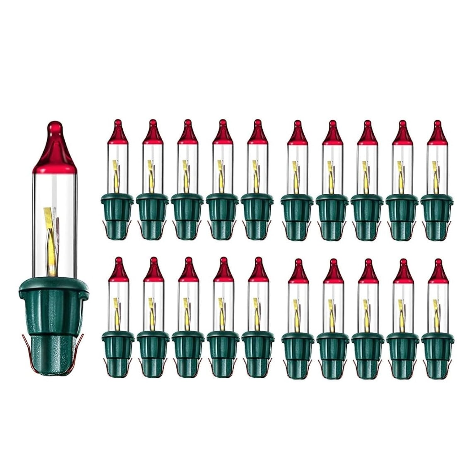 20 Style A Base Mini Bulb Flashers Christmas Tree Lights String Flasher Replacement 2.5 Volt V 0.425 Watt W. Indoor/Outd