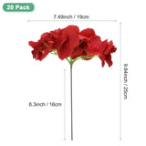 20-Pack Silk Hydrangea Flowers, Artificial Flowers Heads With 20Pcs Stems, Full Hydrangea Flowers For Home Decor/Wedding/Christmas/Diy/Party/Garden [Red]