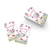 50Pcs Welcome To The Birthday Party Scratch Off Game, Butterfly Scratch Cards For Birthday Party, Lottery Group Game Raffle Tickets For Butterfly Lovers, Funny Floral Baby Shower Activity
