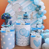 6PCS Blue Elephant Honeycomb Table Centerpieces, "It's a Boy" Baby Shower Decor