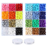 200pcs 9mm Pony Beads Kit – 24 Colors for Bracelets, Crafts & Gifts