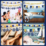 5 Pcs Lets Get Nauti Banner Nautical Cruise Party Decorations Set