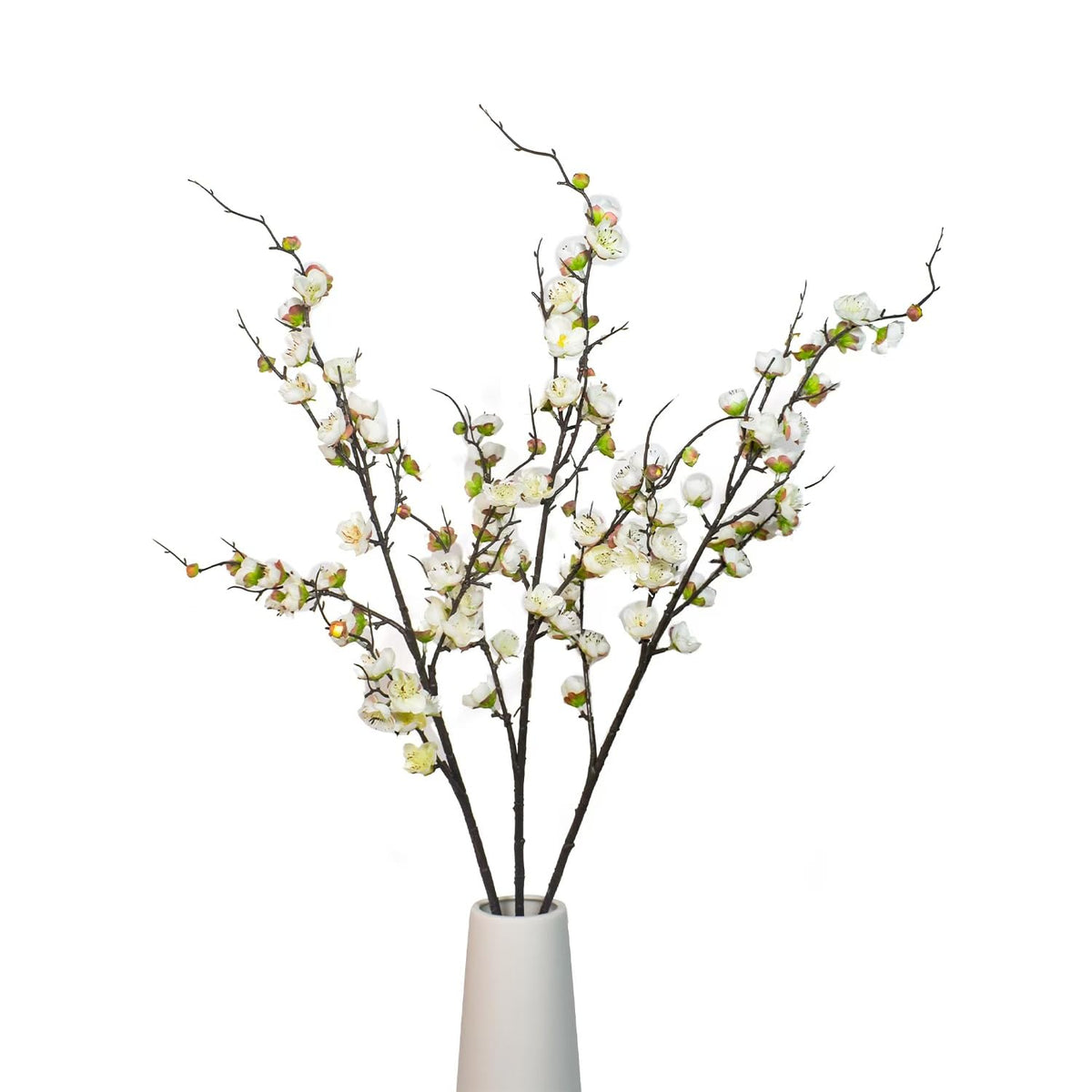 Cherry Blossom Branches, Faux Flowers Greenery Stems Branches Stems For Vase, 39" Long Stem Artificial Flowers Leaves Bouquet Decorations For Wedding, Living Room, Home, Hotel 3Pcs