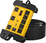8 Outlet Heavy Duty Surge Protector Power Strip with USB C Ports 15 Ft Cord