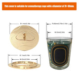 4 Pcs Jar Candle Cover Metals Candle Dust Cover Split Lid For Dia 7-8Cm Jar Candles Aroma Candle Decoration Dustproof Odor Storage Windproof Pit Proof Candle Extinguishing Gold & Silver