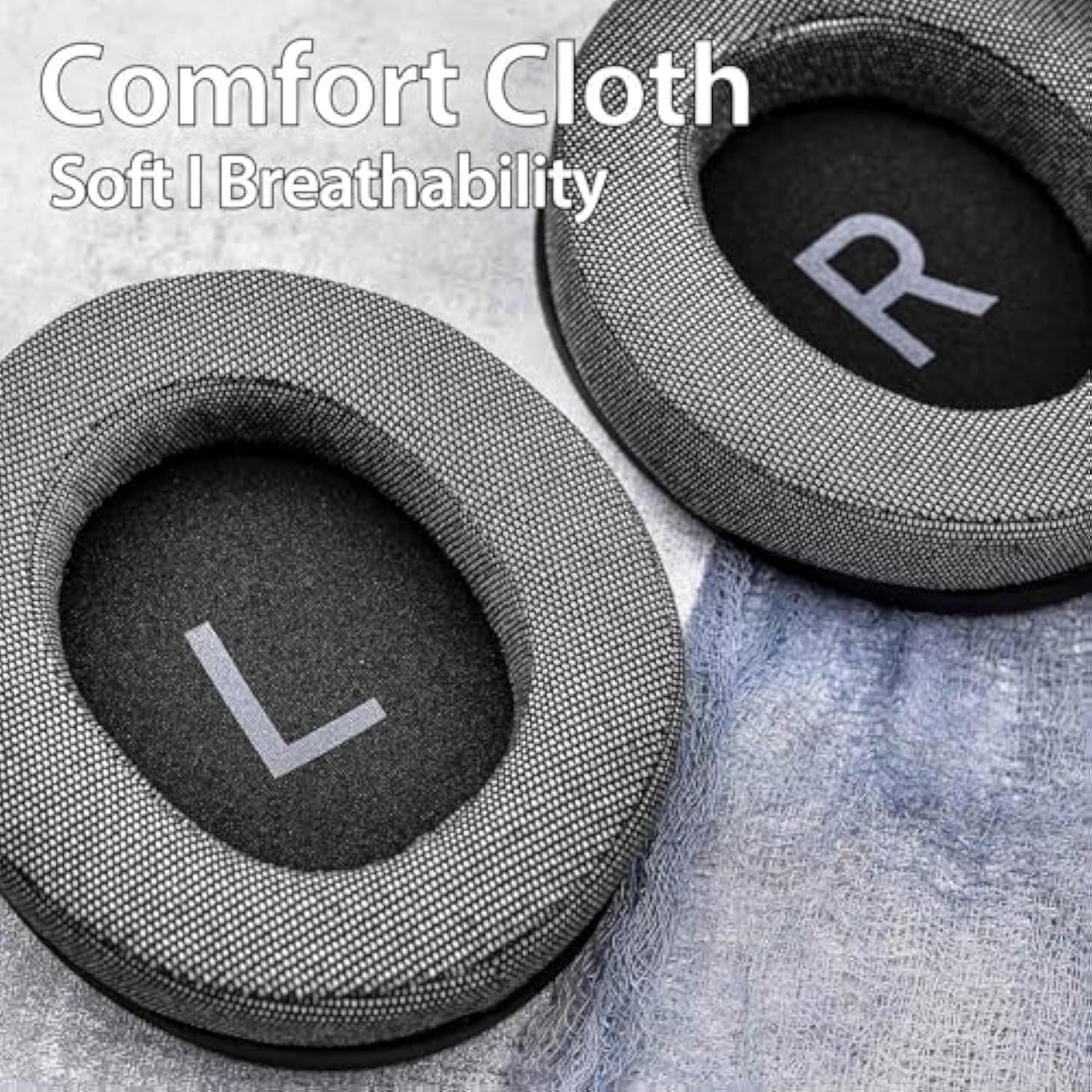 Shp9600 Ear Pads - Replacement Ear Cushion Compatible With Shp9600 Headphones (Grey Fabric)
