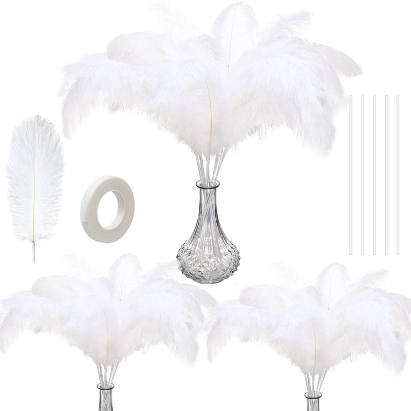 150 Pieces Ostrich Feathers Bulk Natural Ostrich Feathers Plumes For C