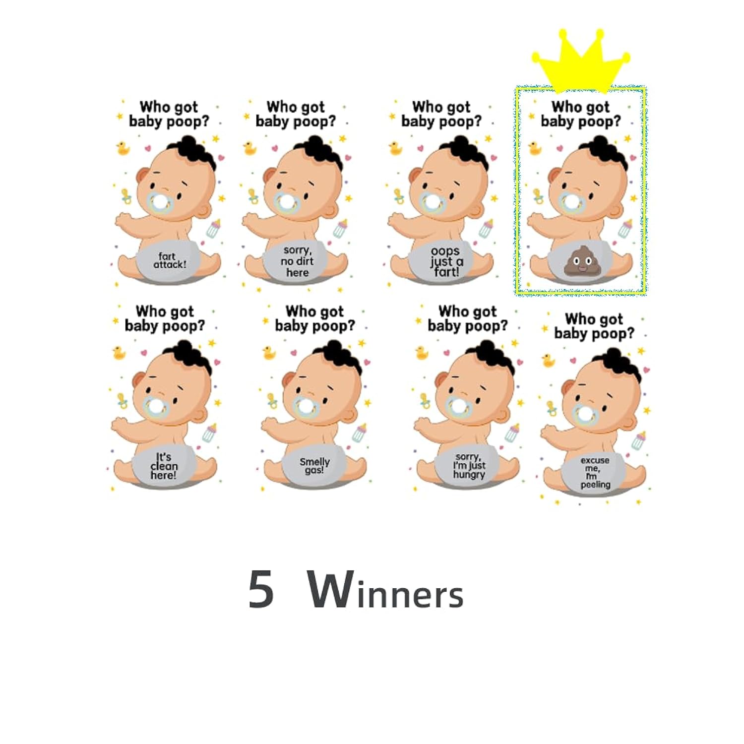 40-Piece Baby Shower Scratch-Off Game – Fun Gender Reveal Party Supplies With 5 Winner Cards – Designed For Gender Reveal Parties, Baby Showers, And Pregnancy Announcements