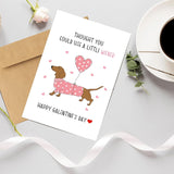 Funny Dachshund Galentine'S Day Card, Humor Sausage Dog Galentine'S Day Card For Bestie Friend Sister, Cute Valentines Day Card For Women Lady Girl