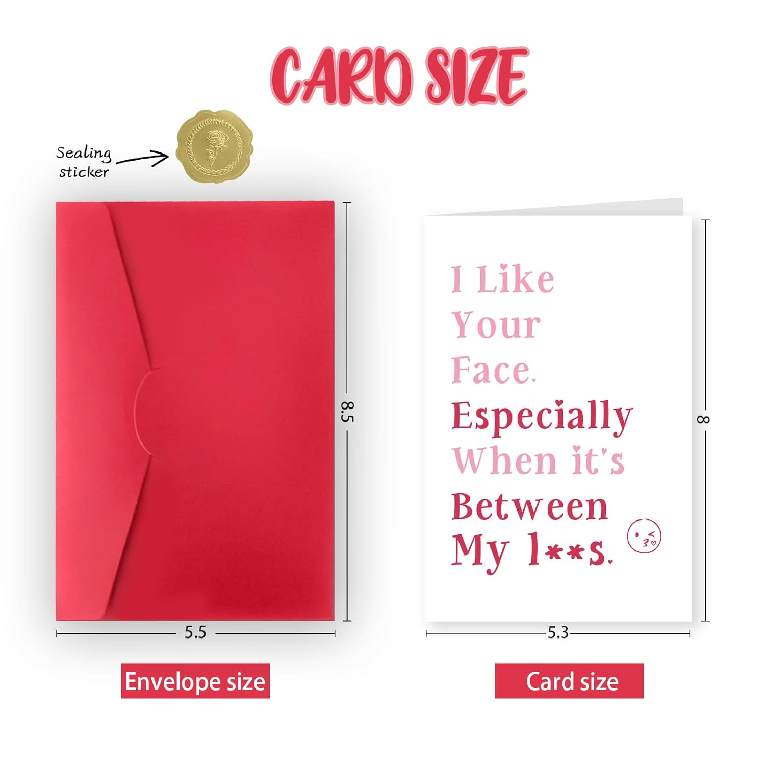 Rude Valentines Day Card For Husband Wife, Romantic Valentine’S Day Cards Gifts For Girlfriend Boyfriend, Dirty Valentines Day Card For Him Her, Lesbian Vday Card, Naughty I Love Your Face Card
